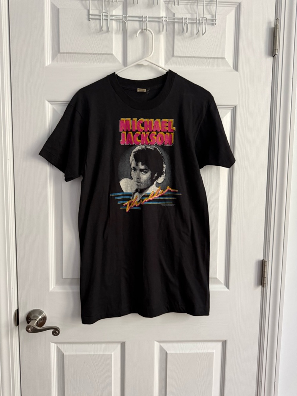 Vintage Michael Jackson Thriller Album Era Shirt Black 80s 1984